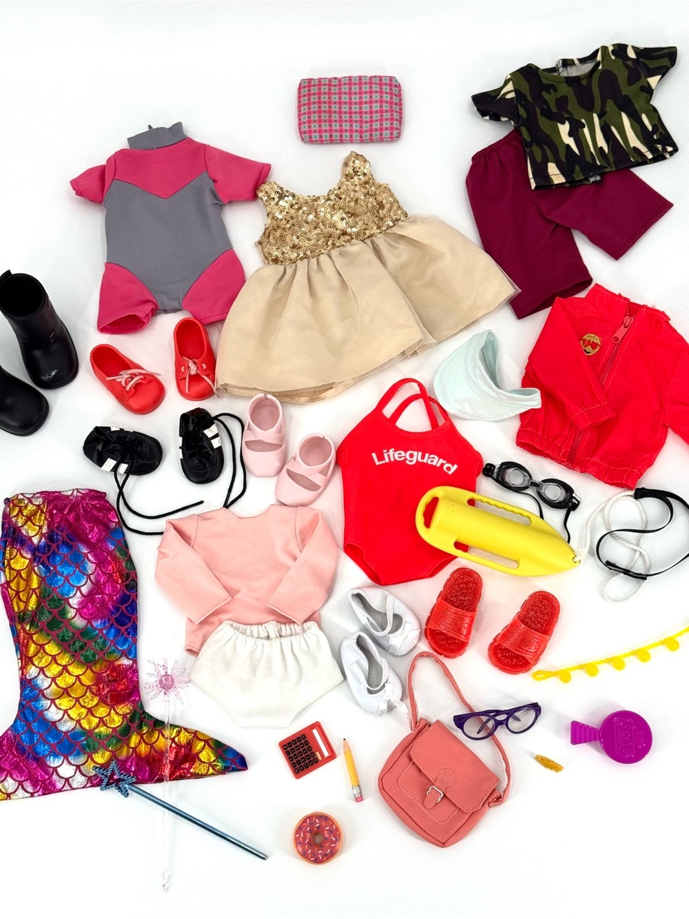 30 Pc. OG Doll (or American Girl (18”) Doll) Shoe, Outfits & Acc. Lot